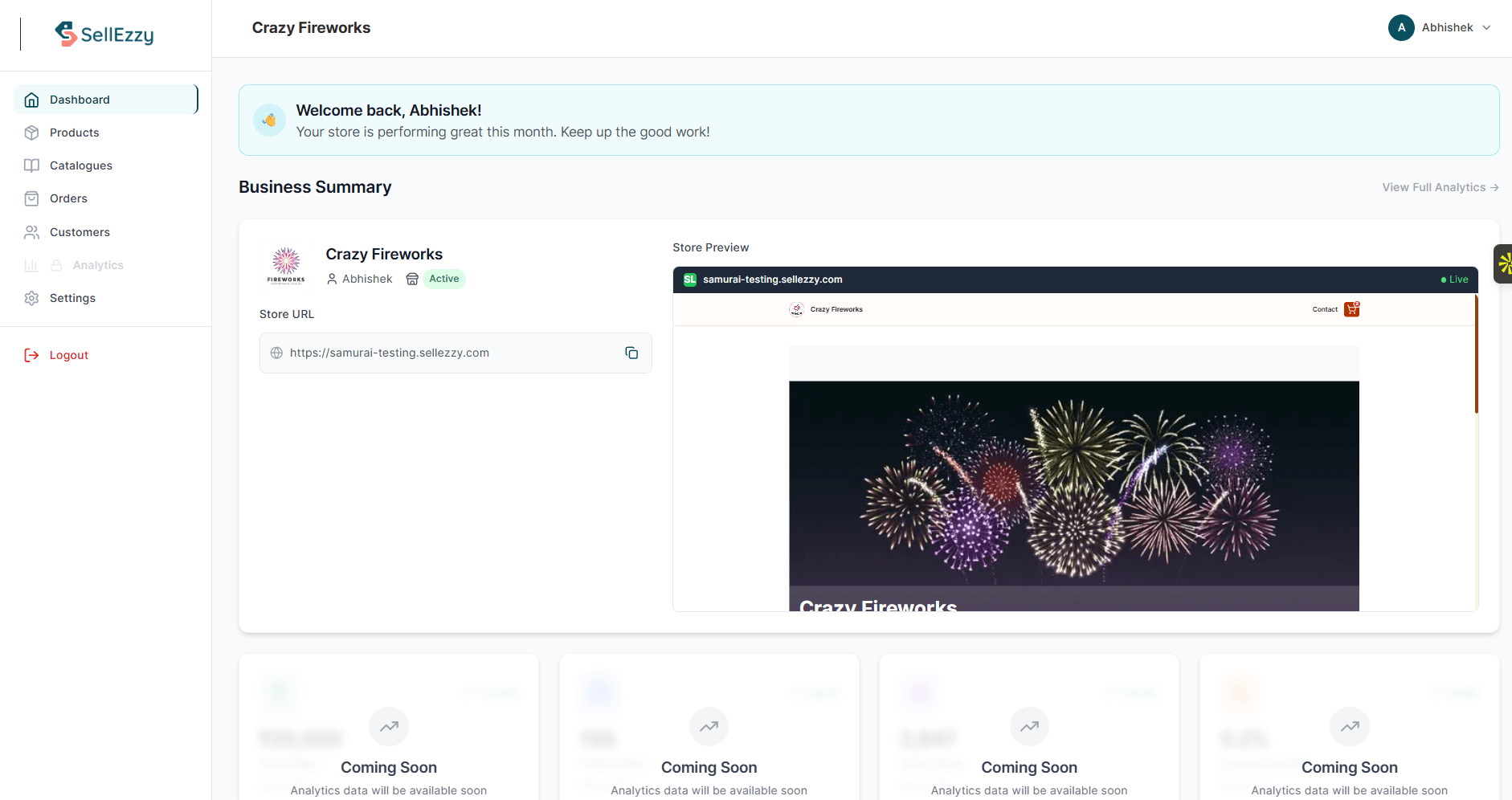SellEzzy desktop dashboard preview